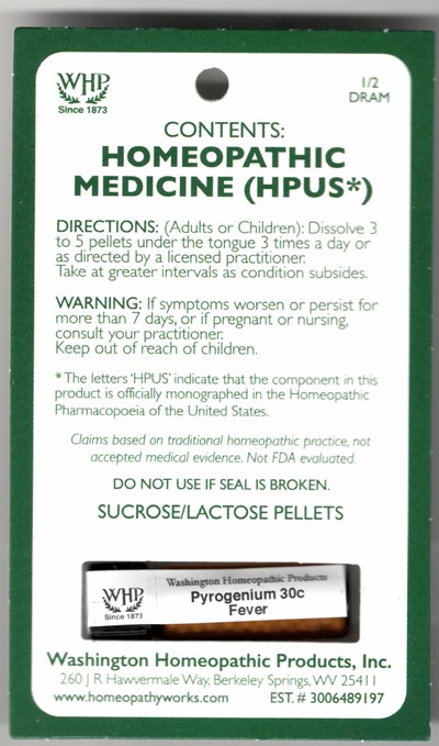 Label (Pyrogenium 30c)